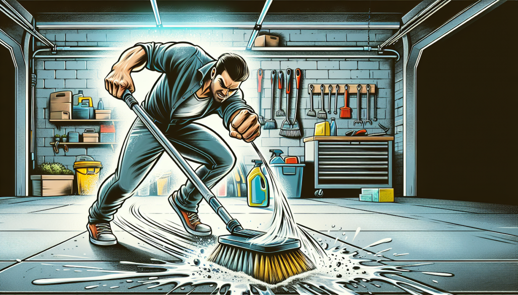 Cleaning garage floor stains and damage