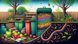 Composting organic waste in a backyard