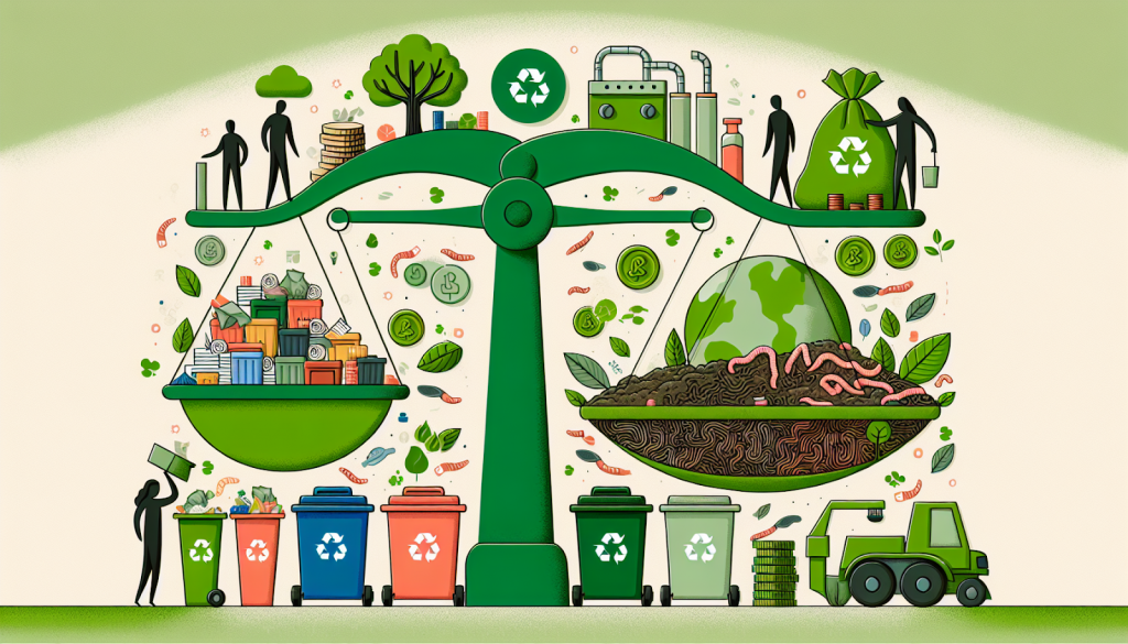 Illustration of eco-friendly waste disposal